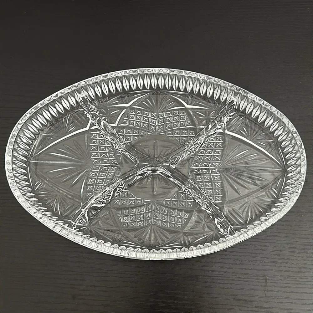 Libbey Clarion 4 Part Divided Serving Tray Vintage